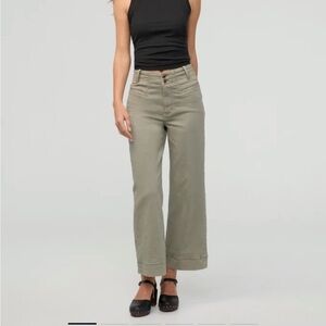 DUER FlexTwill High Rise Trousers Thyme